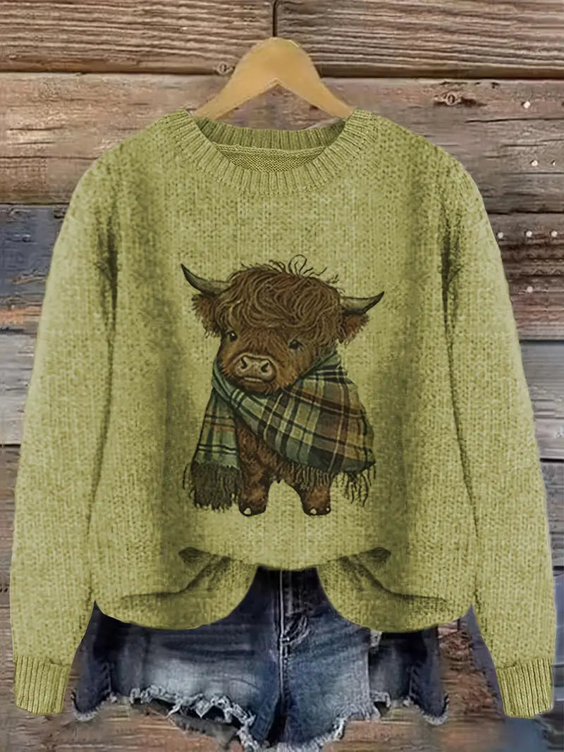 Niedlicher Bisonwollpullover