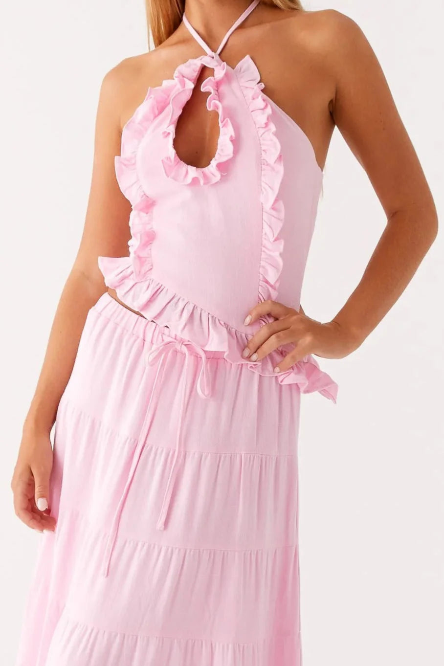 Haut en lin Marina - Rose