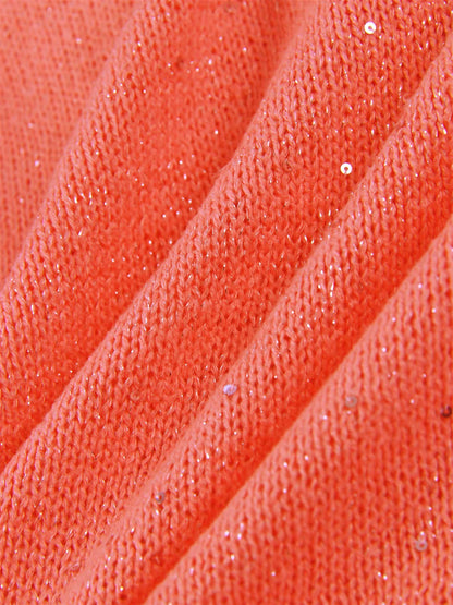 Top scintillant Soléa - Orange Red